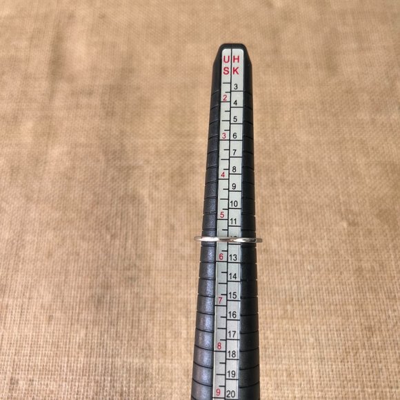 925 silver CN faux diamond engagement ring bling shiny size 5.5 rhinestone - Picture 3 of 5